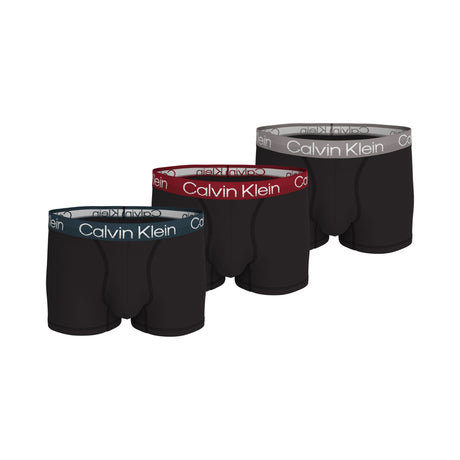 Calvin Klein Trunk 3PK Modern Structure - Erkek B-Navy Stone/Juneberry/Zinc Wbs