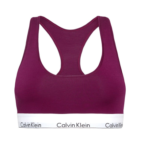 Calvin Klein Unlined Bralet Modern Cotton - Kadın Purple Potion