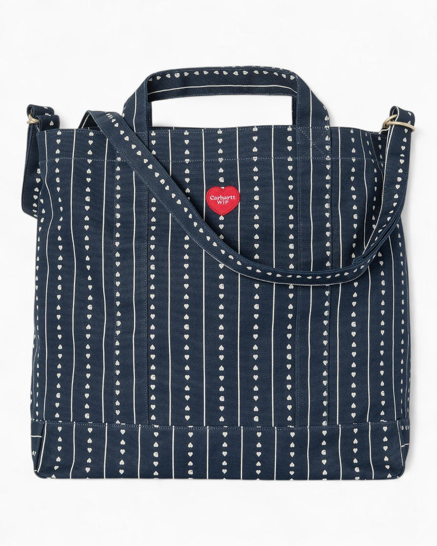 Carhartt WIP Drewe Big Tote Bag Big Heart Pinstripe Ink / Natural