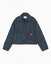 Carhartt WIP Drewe Kadın Ceket Heart C Pinstripe Ink Natural Rinsed