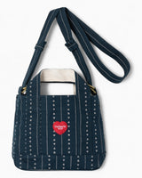 Carhartt WIP Drewe Small Tote Bag Big Heart Pinstripe Ink / Natural