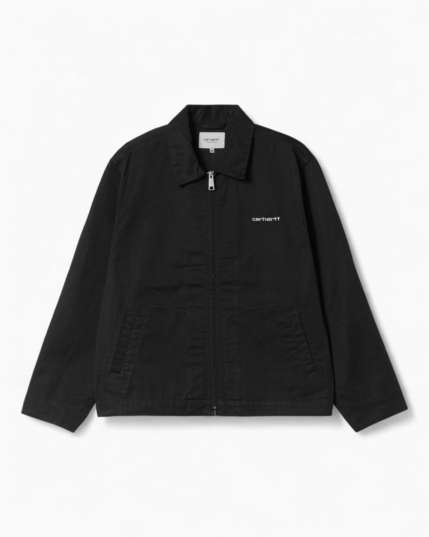 Carhartt WIP Module Script Erkek Ceket Black/White (Rinsed)