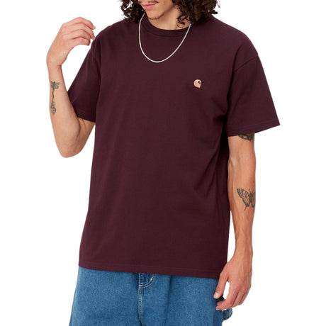 Carhartt WIP S/S Chase Erkek T-Shirt Amarone/Gold