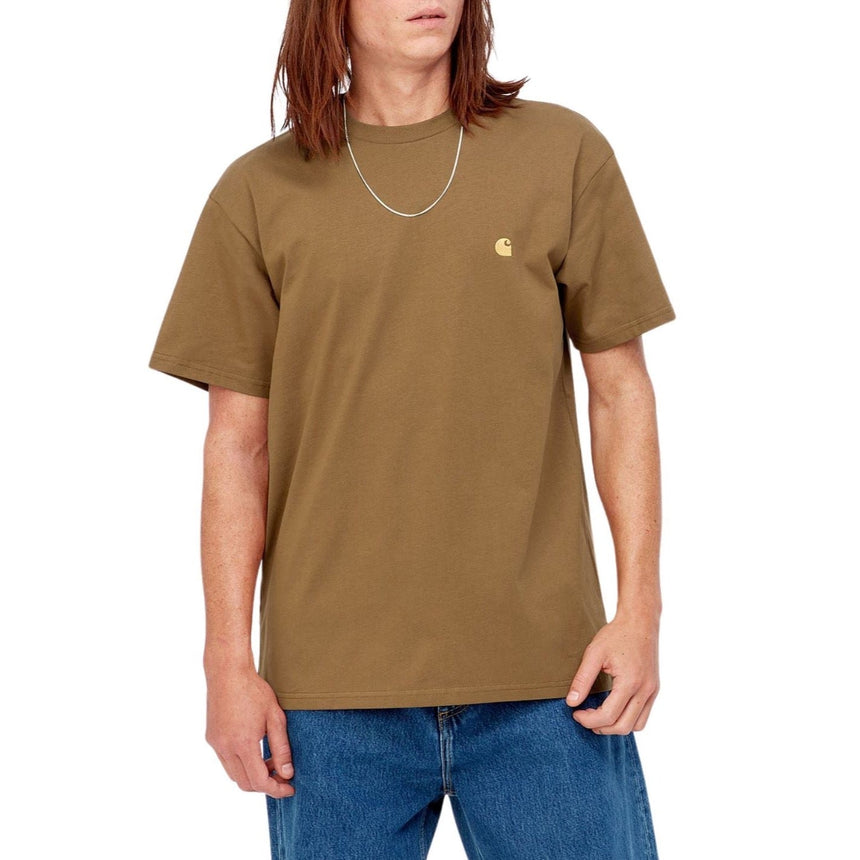 Carhartt WIP S/S Chase Erkek T-Shirt Hamilton Brown/Gold