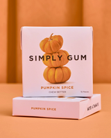 vitruta Simply Gum balkabağı aromalı, bitkisel bazlı, 15 adetlik paketlerde sunulan vegan sakız