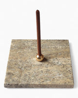 Silver Travertine Stick Incense Burner