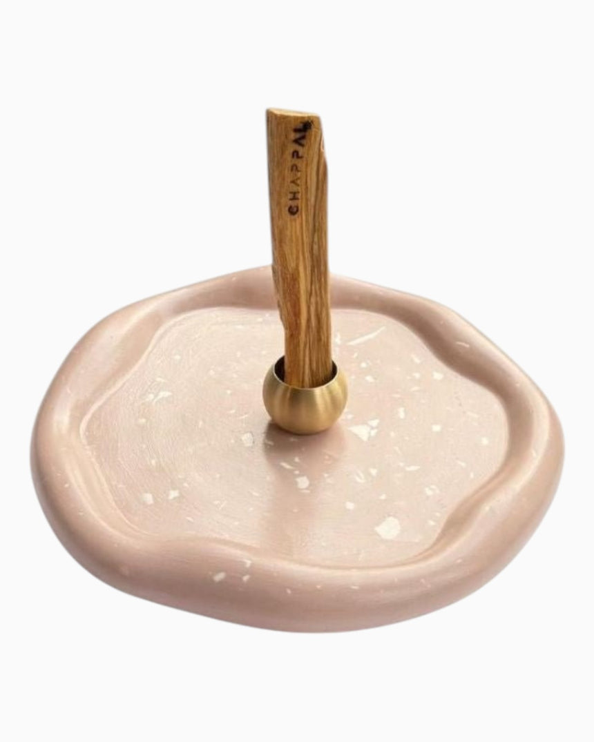 Terrazzo Brass Palo Santo Incense Burner