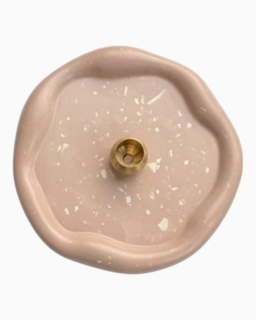 Terrazzo Brass Palo Santo Incense Burner