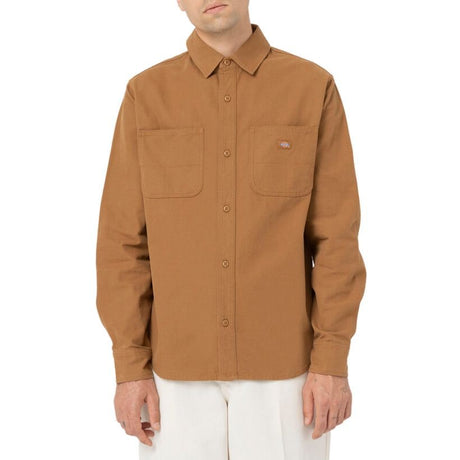 Dickies Duck Canvas Erkek Gömlek Stone Washed Brown Duck