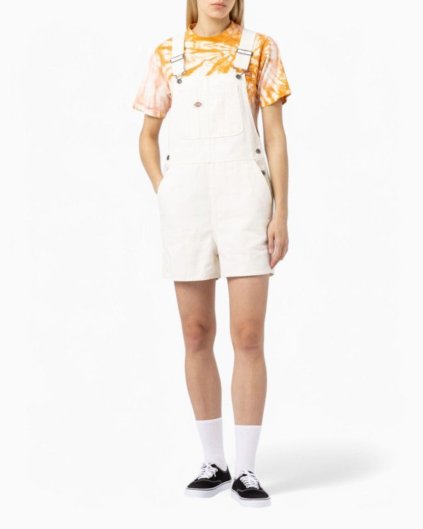 Dickies Duck Canvas Short Bib Kadın Tulum Stone Washed Cloud