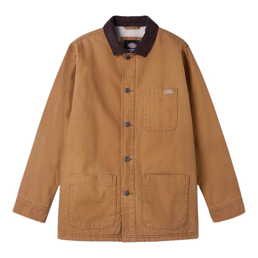 Dickies Duck High Pile Fleece Lined Chore Erkek Ceket SW Brown Duck