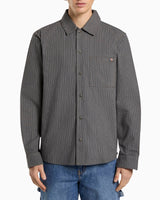 Dickies Lima Pinstripe Erkek Gömlek Charcoal
