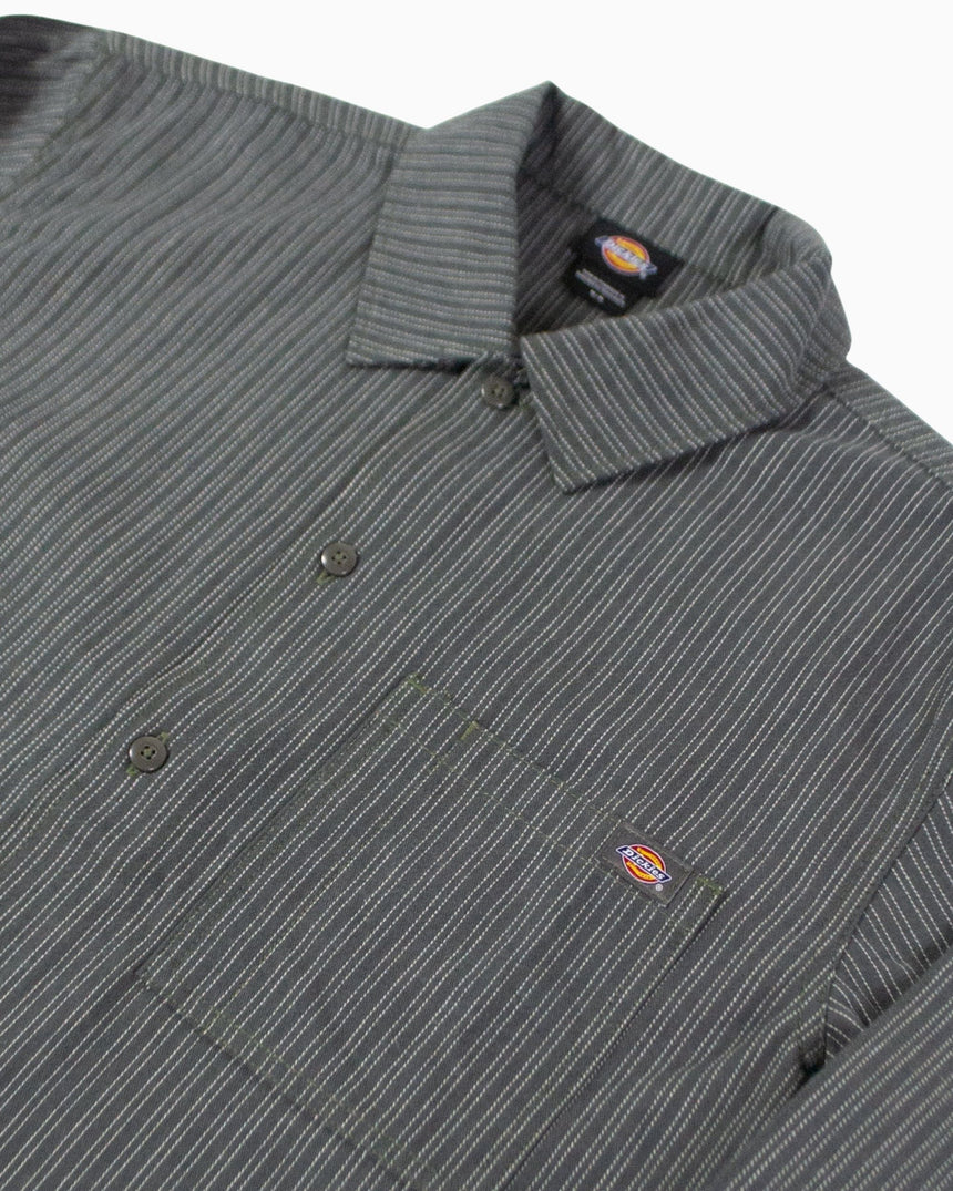 Dickies Lima Pinstripe Erkek Gömlek Charcoal