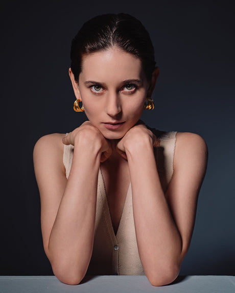 Dieci Dita Pulsar Earrings Gold