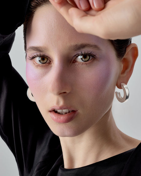 Dieci Dita Void Earrings Silver