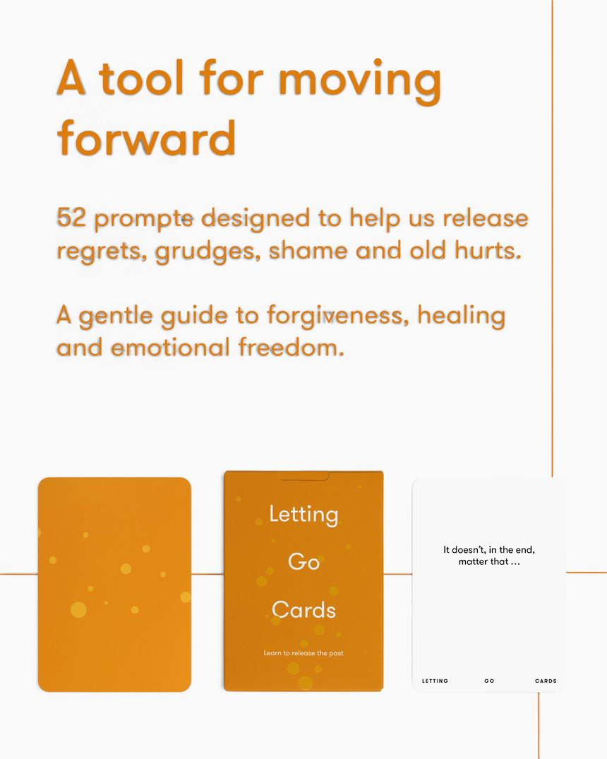 vitruta Letting Go Cards, 52 adet duygusal iyileşme ve affetme odaklı rehberlik kartı seti
