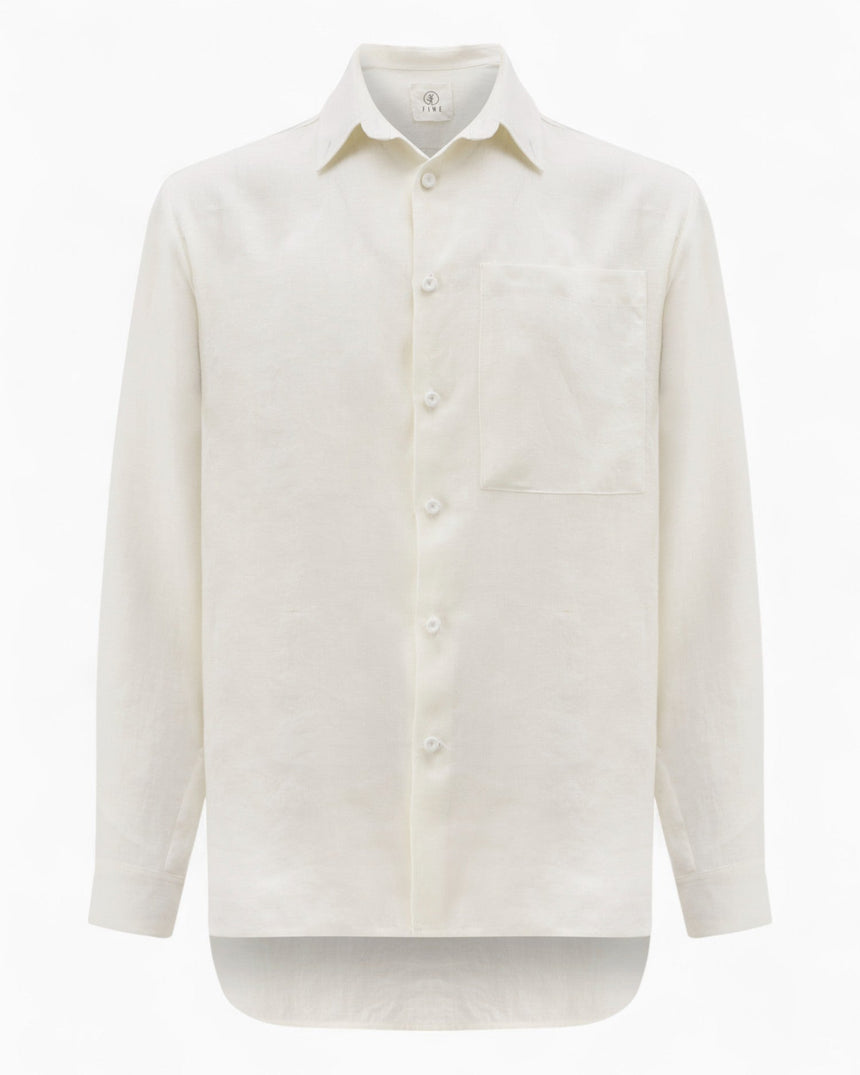 Fine People Community Smoke Erkek Keten Gömlek Off - White