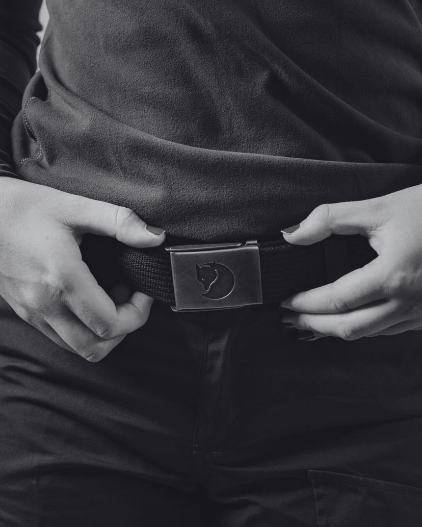 Canvas Brass Belt 4 cm