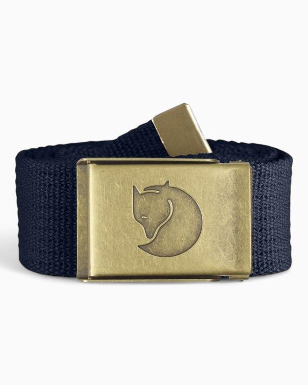 Canvas Brass Belt 4 cm
