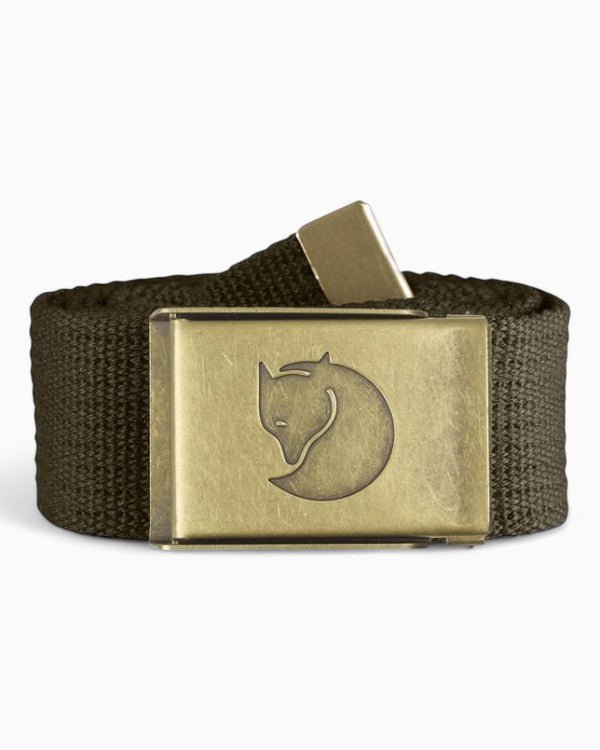 Canvas Brass Belt 4 cm