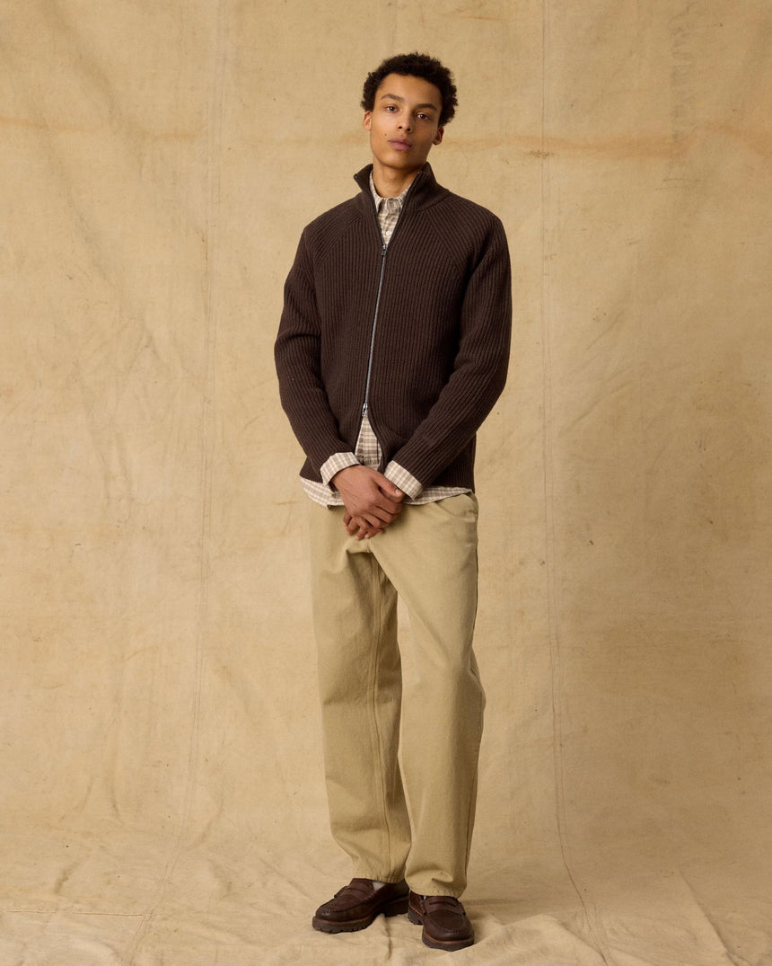 Delta Wool Men's Zip Knit
