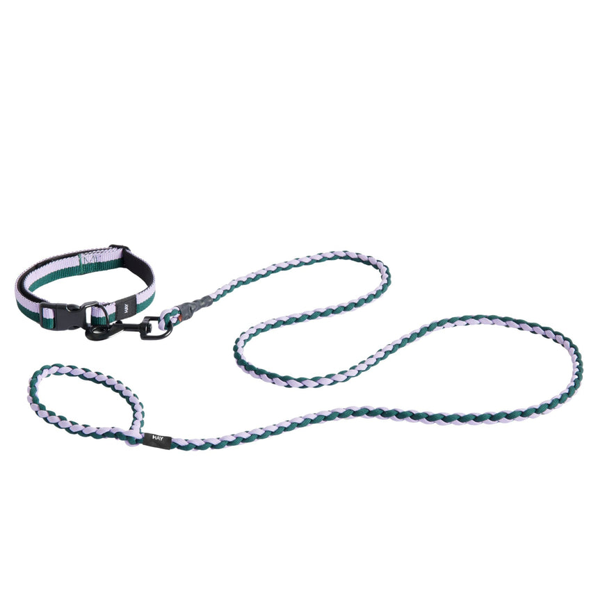 HAY Design Dogs Leash Braided Lavender/Green