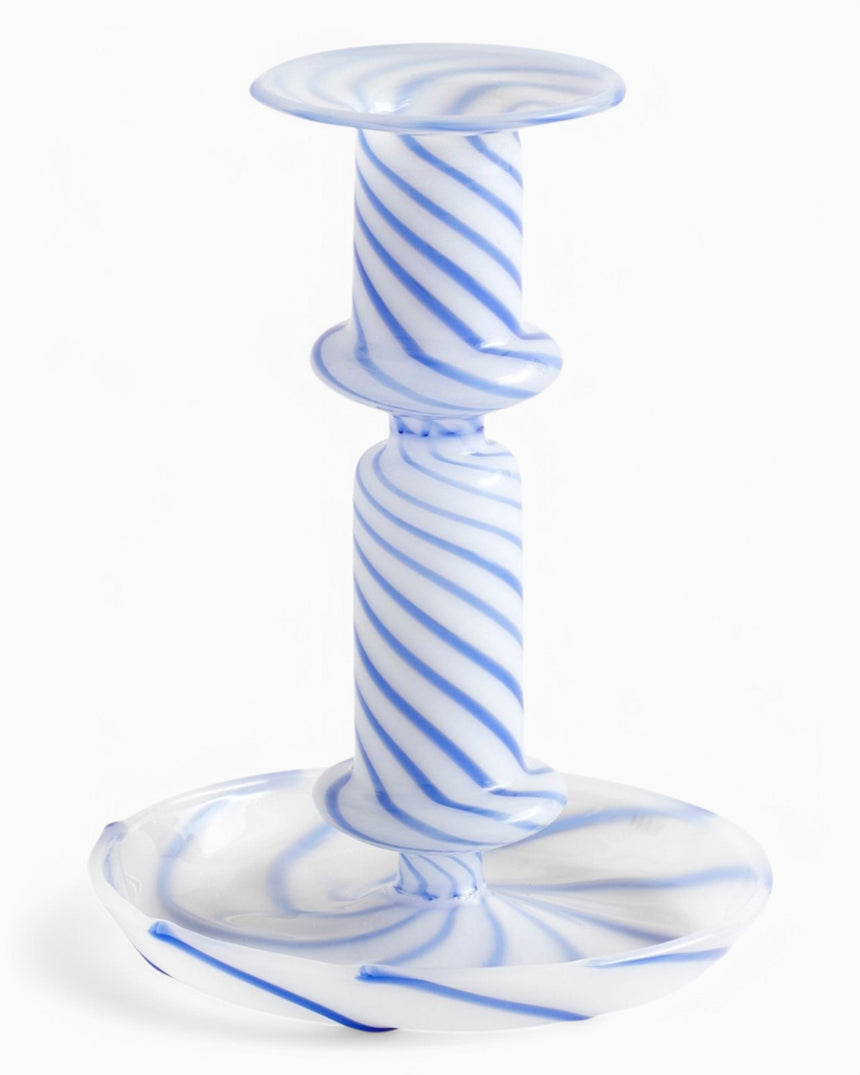 Flare Stripe Milk Candleholder Medium