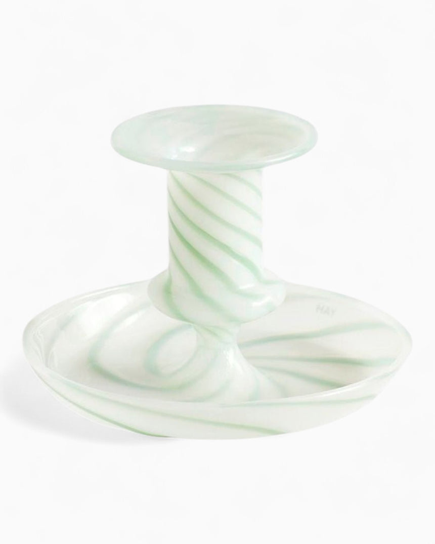 Flare Stripe Milk Candleholder Small
