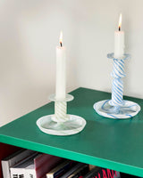 Flare Stripe Milk Candleholder Small