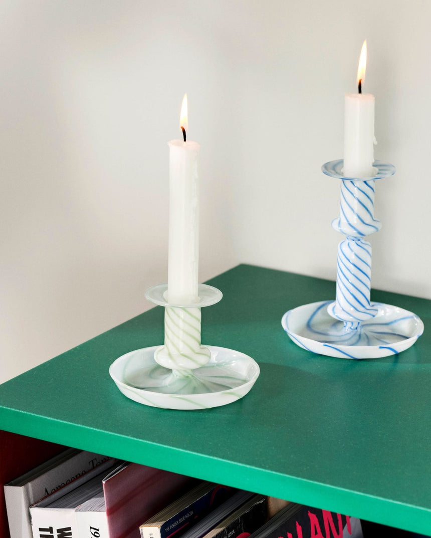 Flare Stripe Milk Candleholder Small