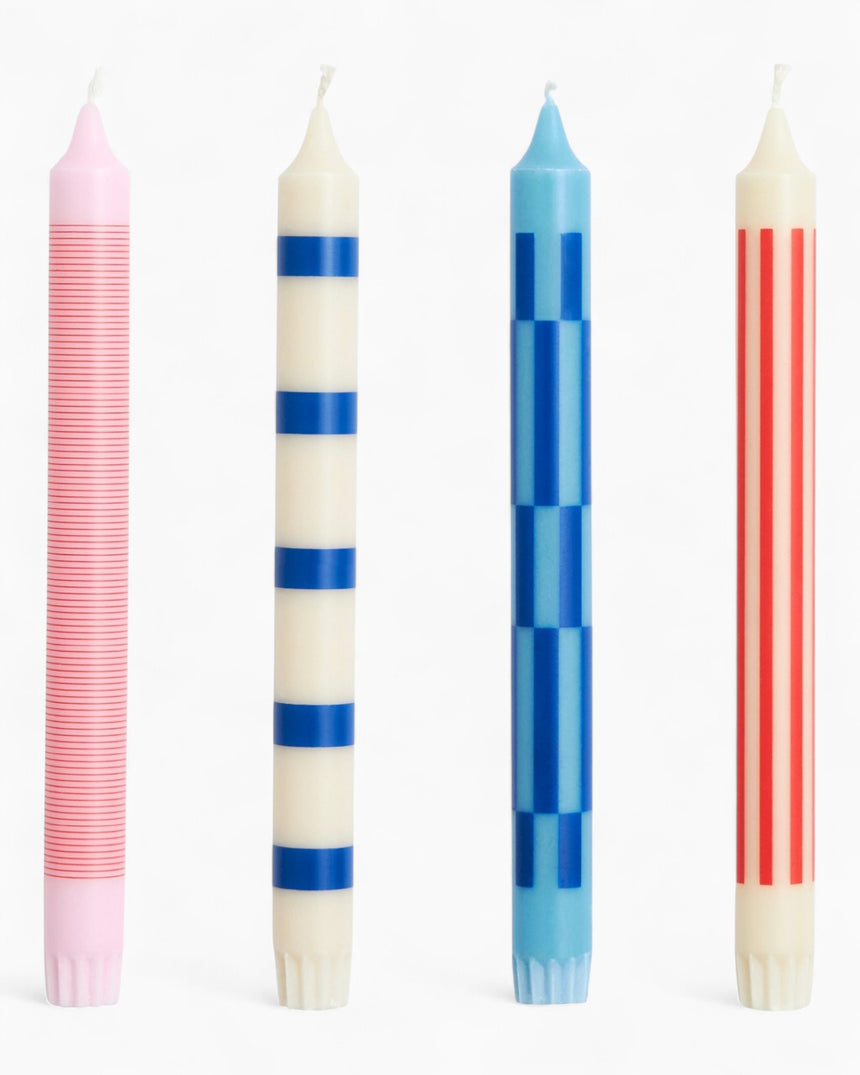Pattern Candle Set of 4