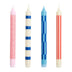 HAY Design Pattern Candle Set of 4 Pink/Red/Blue