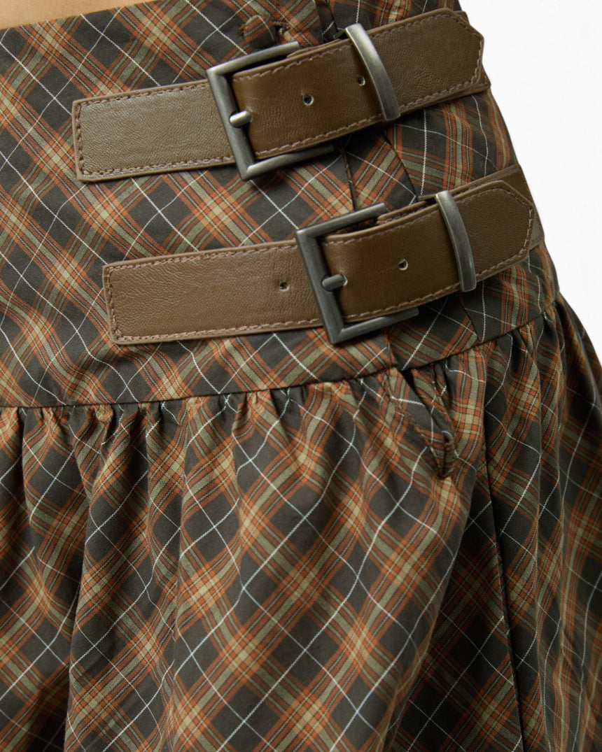 Check Buckle Women's Skirt