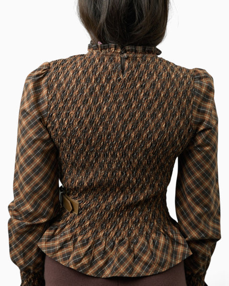 Check Ruched Women's Top