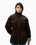 Corduroy Funnel Neck Women's Jacket