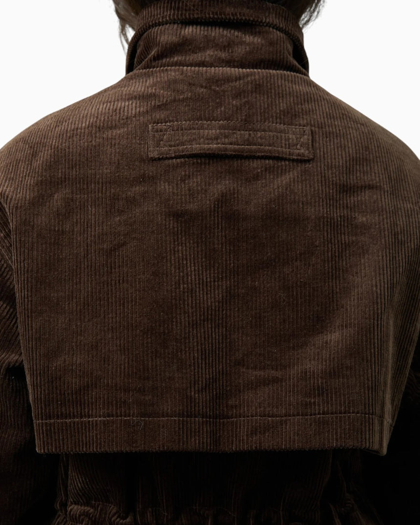 Corduroy Funnel Neck Women's Jacket