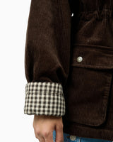 Corduroy Funnel Neck Women's Jacket