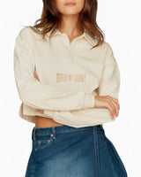 Cropped Power Logo Button Up