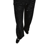 Crystallised Wide Leg Denim