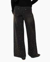 Crystallised Wide Leg Denim