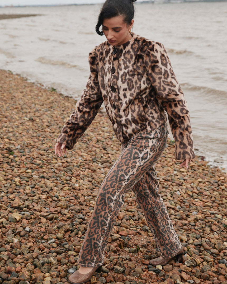 Leopard Jessie Women's Denim Trousers