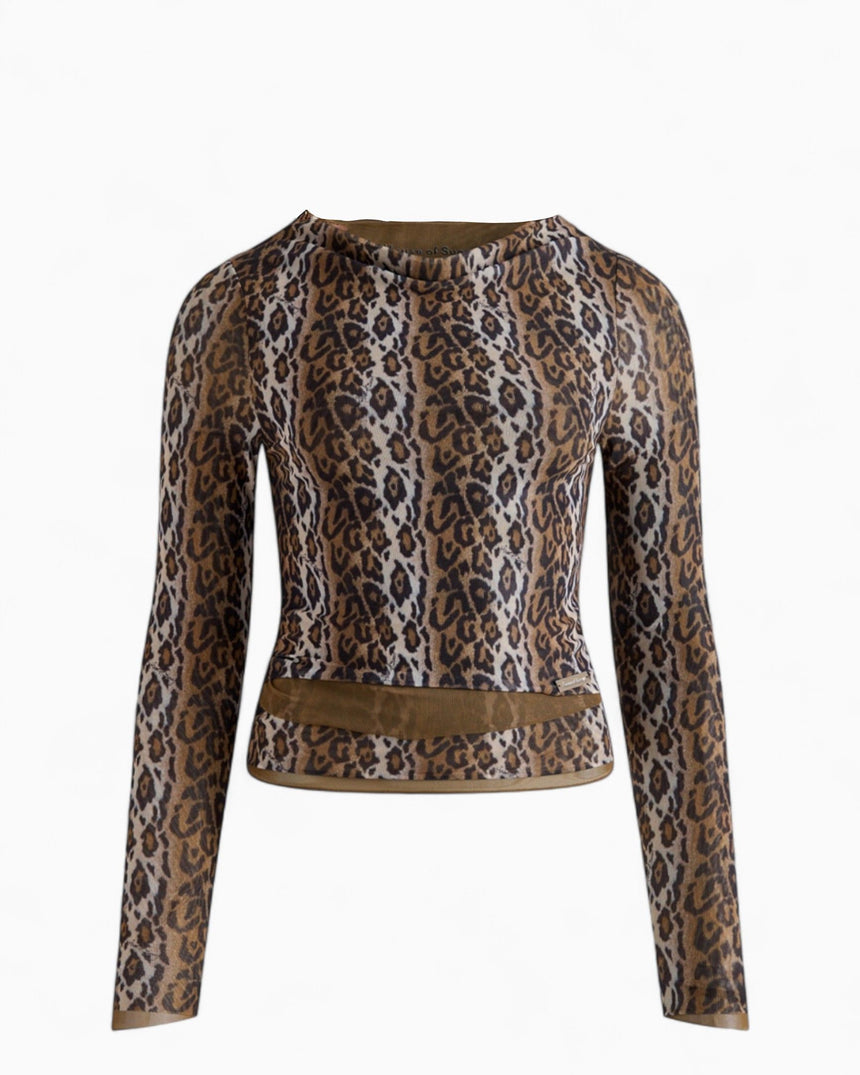 Leopard Multi Layered Women's Top