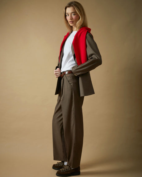 Pleated Suit Women's Trouser