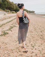 Polka Dot Mesh Printed Women's Skirt