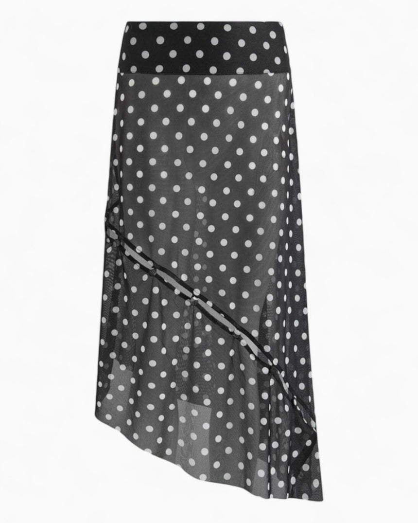 Polka Dot Mesh Printed Women's Skirt