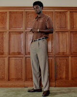 Stripe Knitted Men's Polo