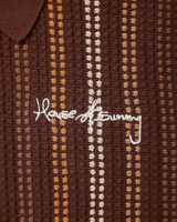 Stripe Knitted Men's Polo