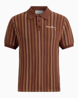 Stripe Knitted Men's Polo