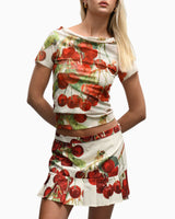 The Cherry Pleat Women's Skirt