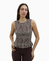 Zebra Mesh Women's Top